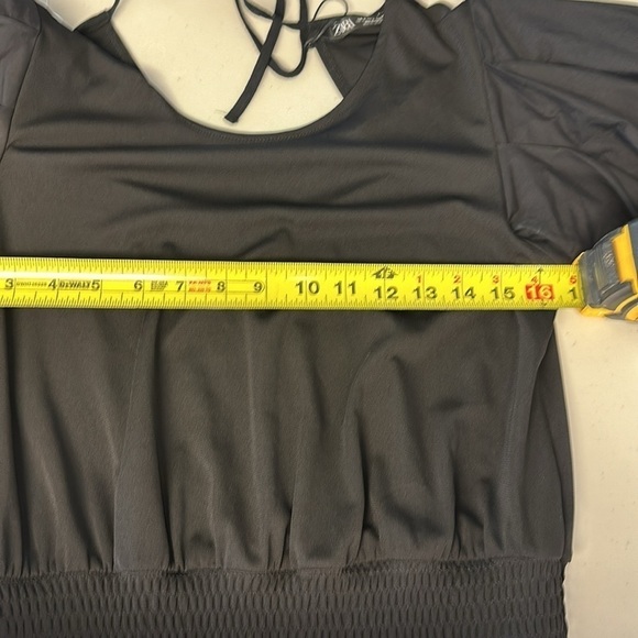 Zara Black Puff Sleeved Dress size medium - Picture 11 of 12